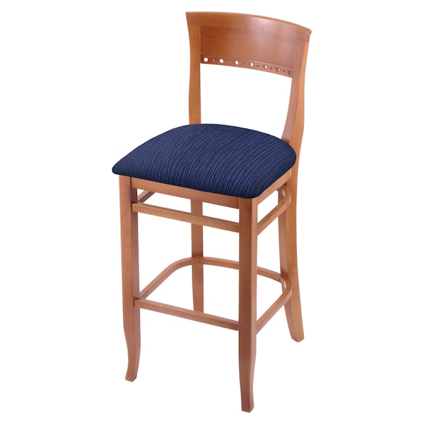 25" Counter Stool, Medium Finish, Graph Anchor Seat
